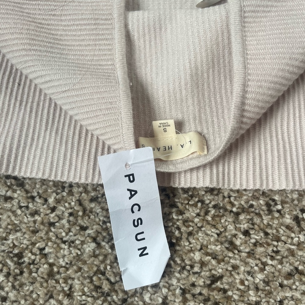 PacSun Top Ribbed Tube Top Size Small NWT Cream - Picture 5 of 5